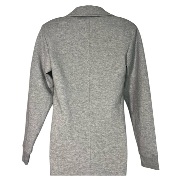 FRAME Women’s Strong Shoulder Grey Collared Mini Sweater Shirt Dress Size XS - Picture 5 of 10